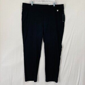 New Rafaella Comfort Slim Ankle Pants sz 20W Black High Rise Stretch Work Career